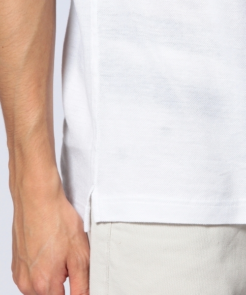 UNITED ARROWS（ユナイテッドアローズ）の「UAB コットンリネン　ボタンダウン　ポロシャツ ◆（ポロシャツ・メンズ・ホワイト/ネイビー/ターコイズブルー/ピンク・SMALL/X-LARGE/MEDIUM/LARGE/X-SMALL）」の8枚目の写真