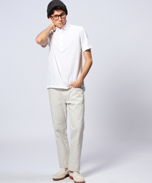 UNITED ARROWS（ユナイテッドアローズ）の「UAB コットンリネン　ボタンダウン　ポロシャツ ◆（ポロシャツ・メンズ・ホワイト/ネイビー/ターコイズブルー/ピンク・SMALL/X-LARGE/MEDIUM/LARGE/X-SMALL）」の12枚目の写真