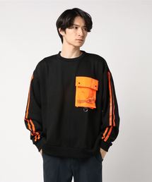 WEGO | WEGO/カラーポケットロゴラインプルオーバースウェット(スウェット)