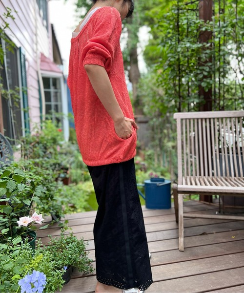 AVIE（アビィ）の「ジグザグルルーズプルオーバーニット（ニット/セーター・レディース・ベビーピンク/オレンジ・2）」の18枚目の写真