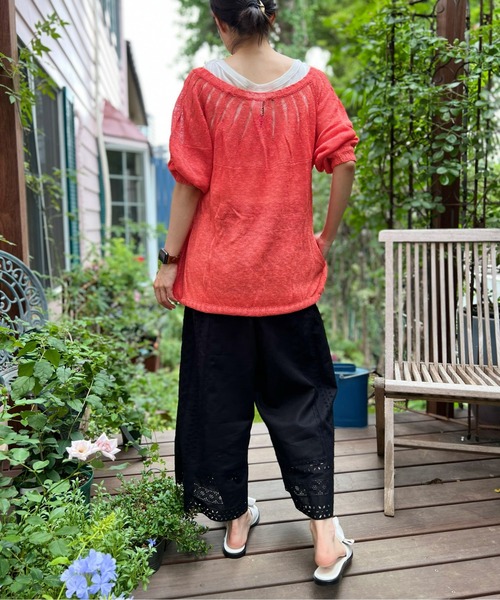 AVIE（アビィ）の「ジグザグルルーズプルオーバーニット（ニット/セーター・レディース・ベビーピンク/オレンジ・2）」の17枚目の写真