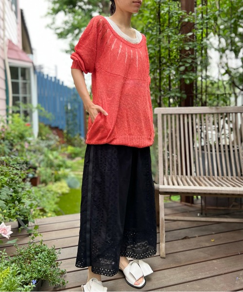 AVIE（アビィ）の「ジグザグルルーズプルオーバーニット（ニット/セーター・レディース・ベビーピンク/オレンジ・2）」の15枚目の写真