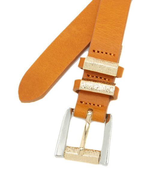 LOUNGEDRESS（ラウンジドレス）の「ゴールドパーツベルト（ベルト・レディース・グリーン/キャメル・ﾌﾘ-）」の5枚目の写真