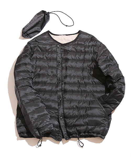 And A（アンドエー）の「ノーカラーライトダウンジャケット（ダウンジャケット/コート・メンズ・ホワイト/ブラック・40/42/44）」の10枚目の写真