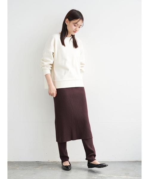 AMERICAN HOLIC（アメリカンホリック）の「レギンス付きニットスカート ＊（スカート・レディース・ブラック/ベージュ/ブラウン・M/L）」の8枚目の写真