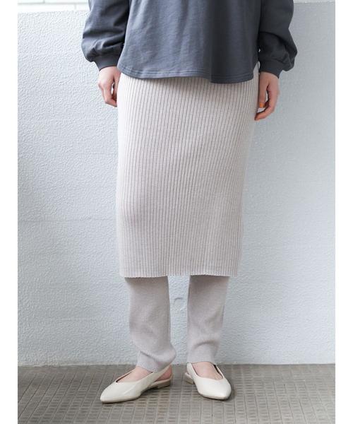 AMERICAN HOLIC（アメリカンホリック）の「レギンス付きニットスカート ＊（スカート・レディース・ブラック/ベージュ/ブラウン・M/L）」の16枚目の写真