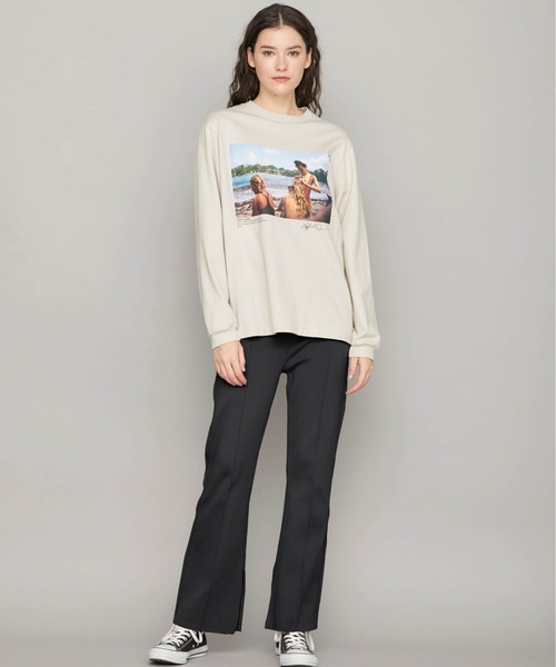 STUDIOUS（ステュディオス）の「【STUDIOUS】サマーニットフレアパンツ（その他パンツ・レディース・ホワイト/ブラック/ピンク・1/2）」の5枚目の写真