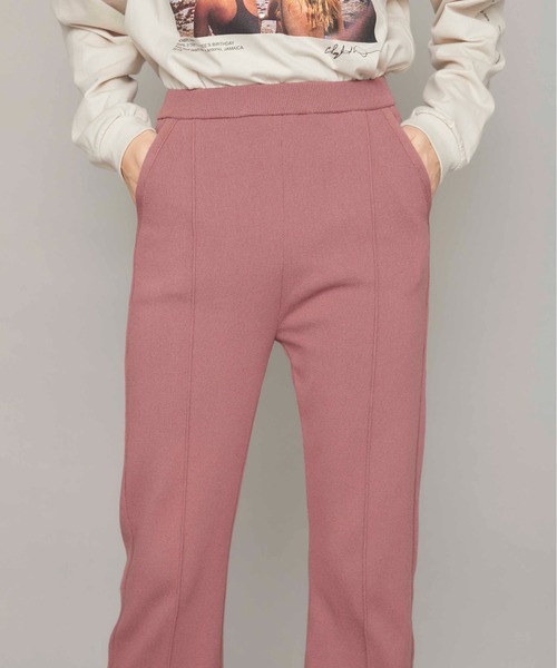 STUDIOUS（ステュディオス）の「【STUDIOUS】サマーニットフレアパンツ（その他パンツ・レディース・ホワイト/ブラック/ピンク・1/2）」の7枚目の写真