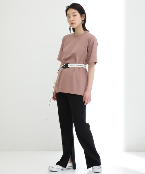 STUDIOUS（ステュディオス）の「【STUDIOUS】サマーニットフレアパンツ（その他パンツ・レディース・ホワイト/ブラック/ピンク・1/2）」の14枚目の写真