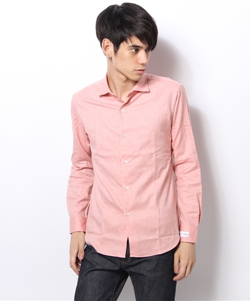 EDIFICE（エディフィス）の「◇C/CA ネルセミワイド （シャツ/ブラウス・メンズ・ホワイト/グレー/グリーン/ネイビー/ブルー/ピンク・46/48/50/44）」の6枚目の写真