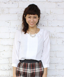 mystic | 襟付きタックブラウス(シャツ/ブラウス)