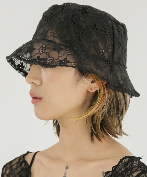FEKETE(�t�F�P�e)��FEKETE LACE BUCKET HAT(�n�b�g)