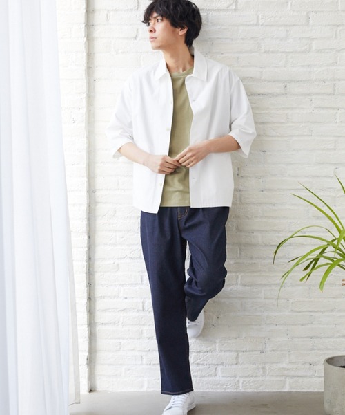 LAKOLE（ラコレ）の「ストレッチデニムワイドパンツ / LAKOLE（デニムパンツ・メンズ・ネイビー/ブラック・SMALL/MEDIUM/LARGE）」の5枚目の写真