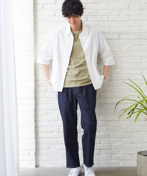 LAKOLE（ラコレ）の「ストレッチデニムワイドパンツ / LAKOLE（デニムパンツ・メンズ・ネイビー/ブラック・SMALL/MEDIUM/LARGE）」の6枚目の写真