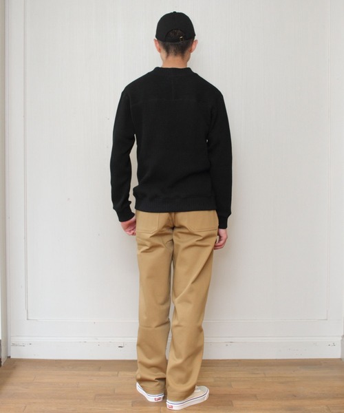 Jackman（ジャックマン）の「JACKMAN/ジャックマン　ワッフルミドルネック　WAFFLE MIDNECK（ニット/セーター・メンズ・ブラック/アイボリー/ダークネイビー/ライトベージュ/ブルー/サンドベージュ・XL/S/M/L）」の12枚目の写真