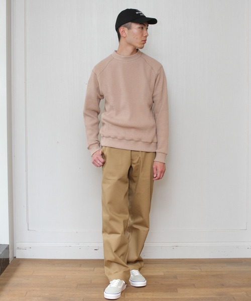 Jackman（ジャックマン）の「JACKMAN/ジャックマン　ワッフルミドルネック　WAFFLE MIDNECK（ニット/セーター・メンズ・ブラック/アイボリー/ダークネイビー/ライトベージュ/ブルー/サンドベージュ・XL/S/M/L）」の18枚目の写真