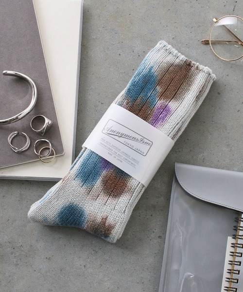 ANONYMOUSISM（アノニマスイズム）の「【AnonymousIsm】ダッシュダイ/クルー丈ソックス/アノニマスイズム（ソックス/靴下・メンズ・オリーブ/レッド/チャコールグレー/インディゴブルー/ネイビー系/モスグリーン/ダークパープル/ネイビー/バイオレット/カーキ/ブルー/レッド系その他/サックスブルー/パープル/ブラウン/ピンク/レンガ/ブルーグレー/オレンジ/ミント・25cm～27cm/23cm～25cm）」の13枚目の写真