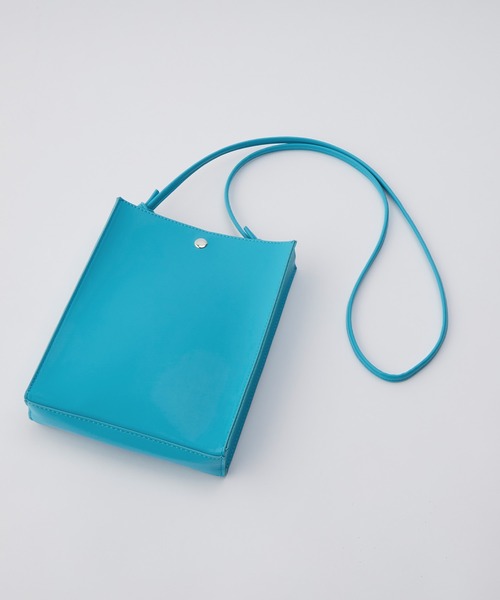 ショルダーバッグ・ポシェット Square Logo Mini Bag Blue スクエアショルダーバッグ ミニショルダーバッグ ネックポーチ