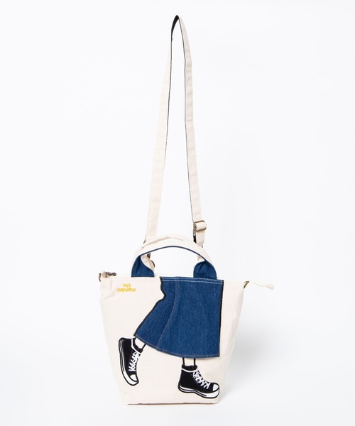 mis zapatos(ミス サパト)の「WEGO/mis zapatos ロングスカート3WAY リュックサック/ハンドバッグ/ショルダーバッグ(ショルダーバッグ・メンズ・ブラック/グレー・FREE)」の10枚目の写真