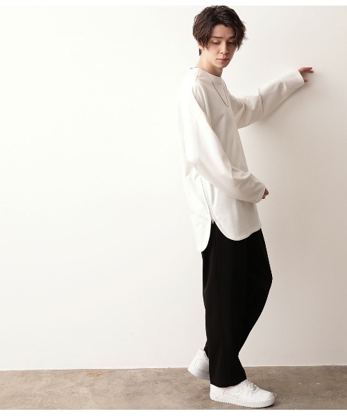 JUNRED（ジュンレッド）の「サイドジップルーズポンチT（Tシャツ/カットソー・メンズ・ブラック/ホワイト・L/M）」の5枚目の写真