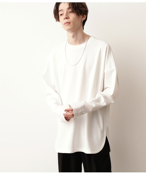 JUNRED（ジュンレッド）の「サイドジップルーズポンチT（Tシャツ/カットソー・メンズ・ブラック/ホワイト・L/M）」の6枚目の写真