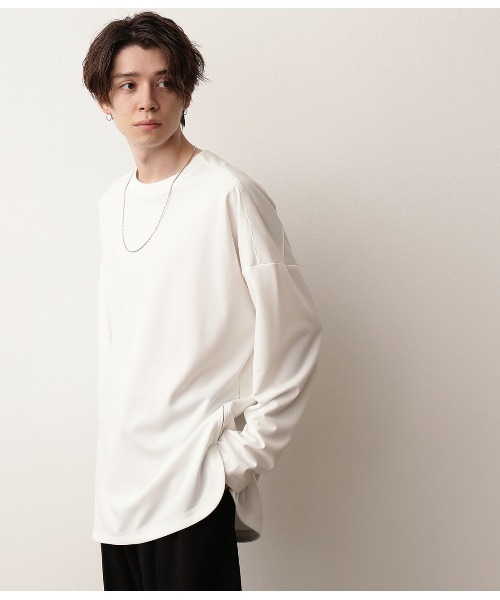 JUNRED（ジュンレッド）の「サイドジップルーズポンチT（Tシャツ/カットソー・メンズ・ブラック/ホワイト・L/M）」の7枚目の写真