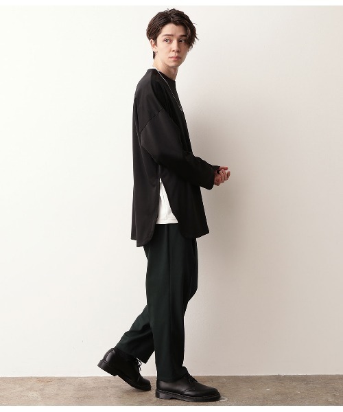 JUNRED（ジュンレッド）の「サイドジップルーズポンチT（Tシャツ/カットソー・メンズ・ブラック/ホワイト・L/M）」の10枚目の写真