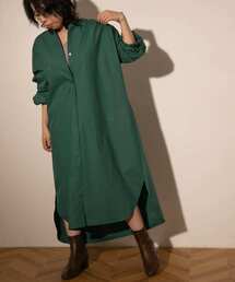 ITEMS URBANRESEARCH | ノーカラーシャツワンピース(シャツワンピース)