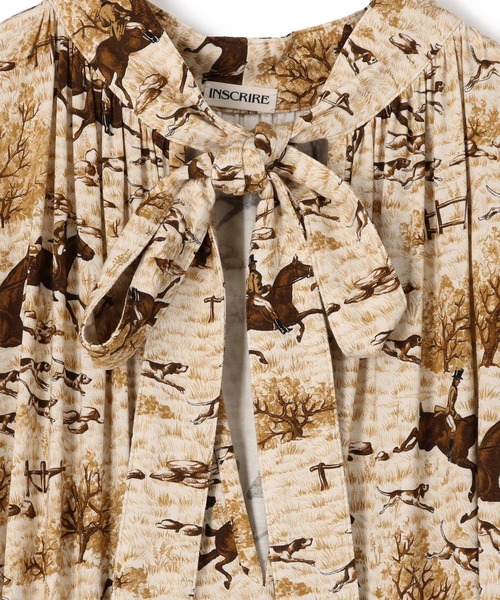 INSCRIRE（アンスクリア）の「INSCRIRE / プリントワンピース  