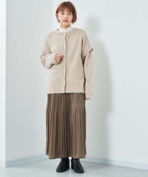 cepo（セポ）の「ランダムプリーツキャミワンピース　※２ＷＡＹ（ワンピース・レディース・オリーブ/ブルー/カーキ/ピンク・M）」の3枚目の写真