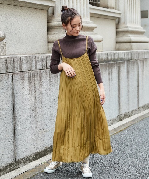 cepo（セポ）の「ランダムプリーツキャミワンピース　※２ＷＡＹ（ワンピース・レディース・オリーブ/ブルー/カーキ/ピンク・M）」の11枚目の写真