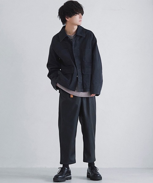 WYM LIDNM（ウィム バイ リドム）の「FAKE LEATHER WIDE BLOUSON