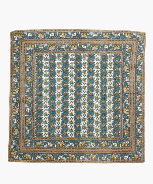 チャイハネ（チャイハネ）の「【チャイハネ】インド伝統柄プリントテーブルクロス（ランチョンマット/テーブルウェア・レディース・ピンク/イエロー/ブルー/グリーン/ナチュラル・FREE）」の3枚目の写真