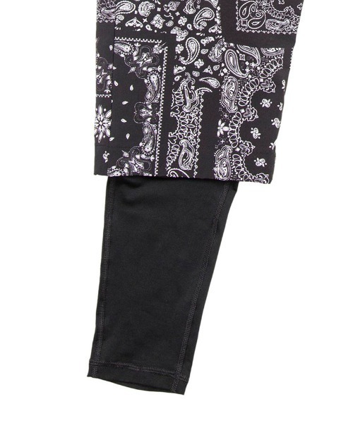mp8670-ストレッチレイヤードサルエルクロップドPT パンツ
