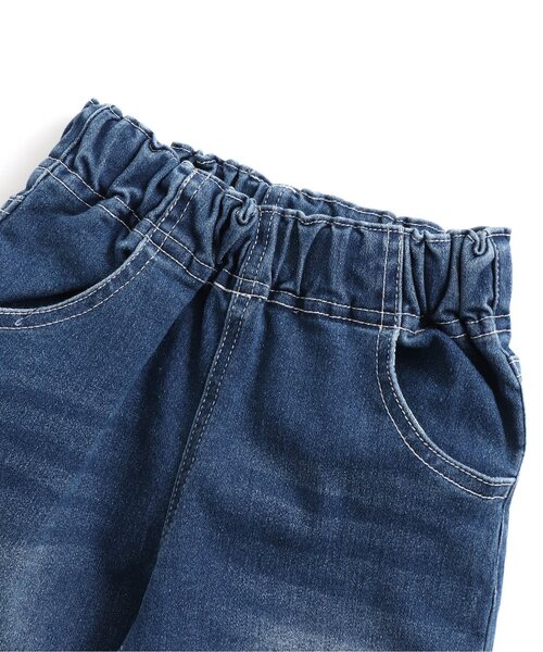 BREEZE（ブリーズ）の「/裾ゴムスキニーデニムパンツ 9分丈（デニムパンツ・キッズ・ブルー/ブラック・140/120/90/130/110/150/100）」の7枚目の写真