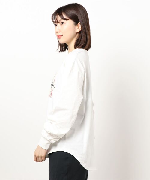 KANGOL EXTRA COMFORT(カンゴールエクストラコンフォート)の「ヴィンテージフォトプリント ロングTシャツ(Tシャツ/カットソー・レディース・ブラック/クリーム/ライトベージュ/オフホワイト・L/M/LL)」の8枚目の写真