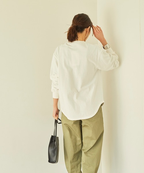 KANGOL EXTRA COMFORT(カンゴールエクストラコンフォート)の「ヴィンテージフォトプリント ロングTシャツ(Tシャツ/カットソー・レディース・ブラック/クリーム/ライトベージュ/オフホワイト・L/M/LL)」の16枚目の写真