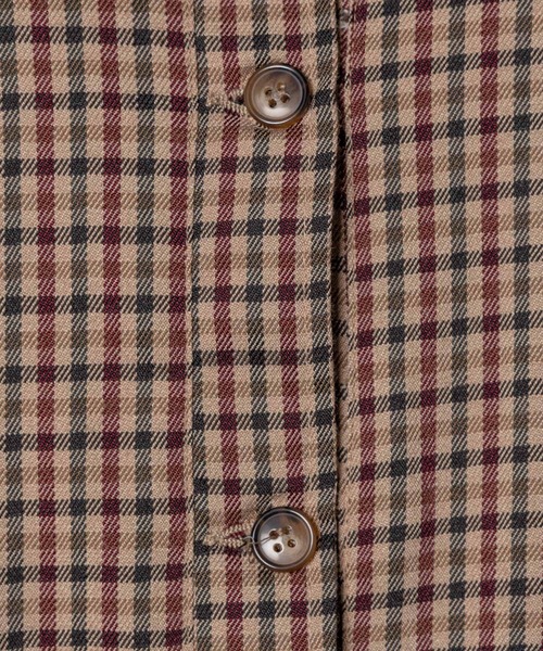 moi tytto（モイテュット）の「ボリューム袖チェックブルゾン【セットアップ可能】（ブルゾン・レディース・ブラウン/ナチュラル・FREE）」の14枚目の写真