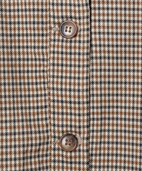 moi tytto（モイテュット）の「ボリューム袖チェックブルゾン【セットアップ可能】（ブルゾン・レディース・ブラウン/ナチュラル・FREE）」の18枚目の写真