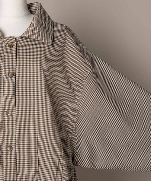 moi tytto（モイテュット）の「ボリューム袖チェックブルゾン【セットアップ可能】（ブルゾン・レディース・ブラウン/ナチュラル・FREE）」の20枚目の写真