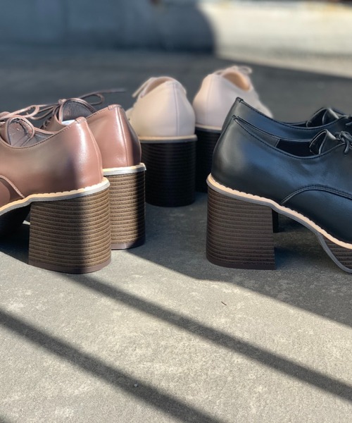 美品■マナ■ドレスシューズ✨厚底 プラットフォーム チャンキーソール セレモニー MANA マナチャンキーソールローファー（mana541169）