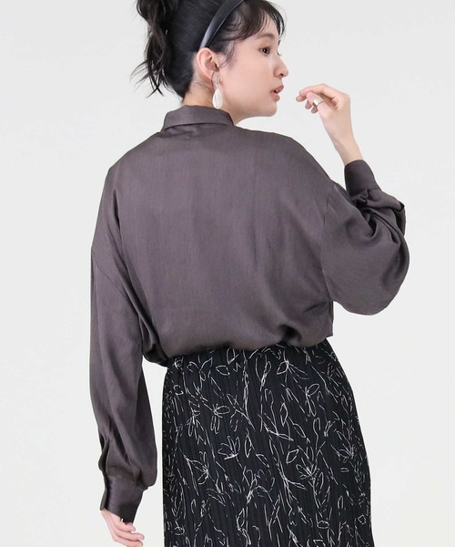 RAG MACHINE（ラグマシーン）の「【RAG MACHINE】ゆったり袖ボリュームシャツ（シャツ/ブラウス・レディース・ホワイト/ベージュ/ピンク/オリーブ/ライトブラウン/ブラウン・L/M）」の13枚目の写真