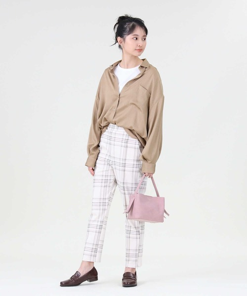 RAG MACHINE（ラグマシーン）の「【RAG MACHINE】ゆったり袖ボリュームシャツ（シャツ/ブラウス・レディース・ホワイト/ベージュ/ピンク/オリーブ/ライトブラウン/ブラウン・L/M）」の19枚目の写真