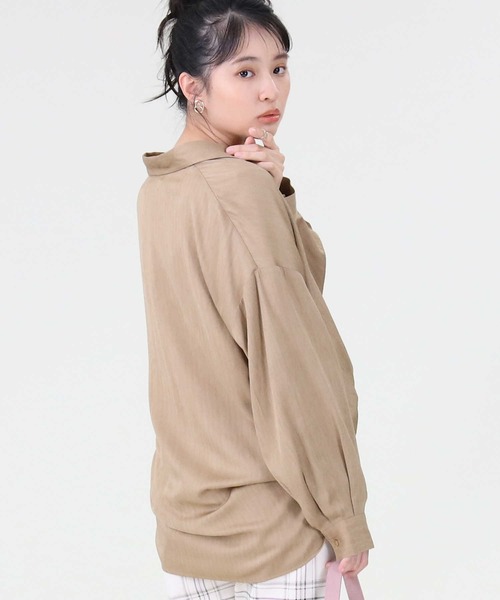 RAG MACHINE（ラグマシーン）の「【RAG MACHINE】ゆったり袖ボリュームシャツ（シャツ/ブラウス・レディース・ホワイト/ベージュ/ピンク/オリーブ/ライトブラウン/ブラウン・L/M）」の21枚目の写真