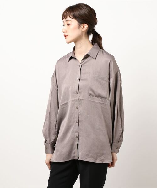 RAG MACHINE（ラグマシーン）の「【RAG MACHINE】ゆったり袖ボリュームシャツ（シャツ/ブラウス・レディース・ホワイト/ベージュ/ピンク/オリーブ/ライトブラウン/ブラウン・L/M）」の18枚目の写真