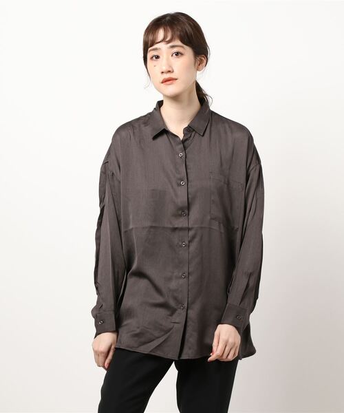 RAG MACHINE（ラグマシーン）の「【RAG MACHINE】ゆったり袖ボリュームシャツ（シャツ/ブラウス・レディース・ホワイト/ベージュ/ピンク/オリーブ/ライトブラウン/ブラウン・L/M）」の14枚目の写真