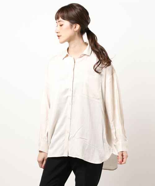 RAG MACHINE（ラグマシーン）の「【RAG MACHINE】ゆったり袖ボリュームシャツ（シャツ/ブラウス・レディース・ホワイト/ベージュ/ピンク/オリーブ/ライトブラウン/ブラウン・L/M）」の10枚目の写真
