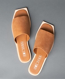 【 SOLSANA / ソルサナ】 Madonna Slide Flat Sandals /マドンナ スライド フラット サンダル