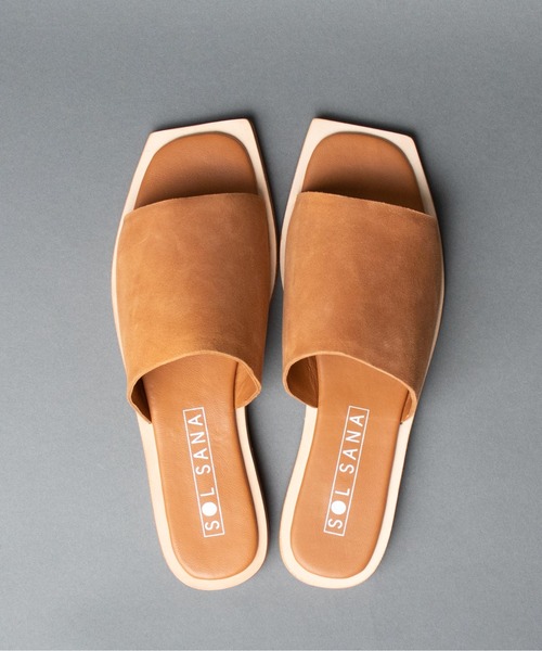 SOL SANA（ソルサナ）の「【 SOLSANA / ソルサナ】 Madonna Slide Flat Sandals /マドンナ スライド フラット サンダル（サンダル・レディース・ブラック/ブラウン・38/36/37）」の14枚目の写真
