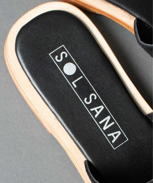 SOL SANA（ソルサナ）の「【 SOLSANA / ソルサナ】 Madonna Slide Flat Sandals /マドンナ スライド フラット サンダル（サンダル・レディース・ブラック/ブラウン・38/36/37）」の9枚目の写真
